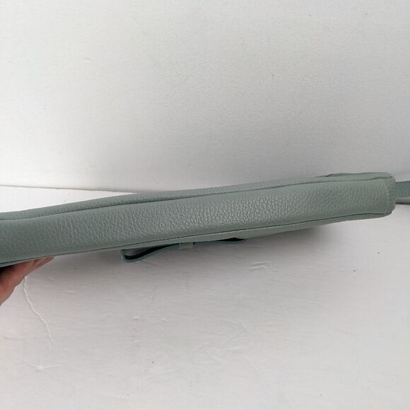 Claudia Firenze Leather clutch Sage with strap and bow - wedding prom purse - Picture 4 of 6